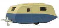 76CV002 Oxford Diecast Caravan Blue and Cream